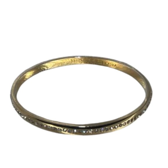 Kate Spade Crystal Bangle Bracelet/ Gold Tone. Pre-loved‎ In Fair Condition - Picture 1 of 16